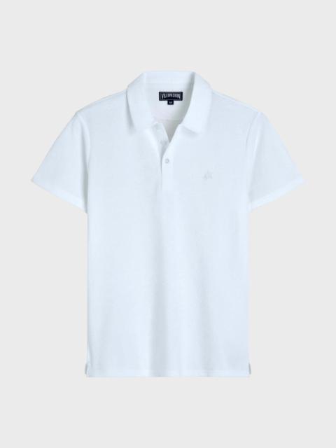 Men Organic Cotton Terry Polo Solid