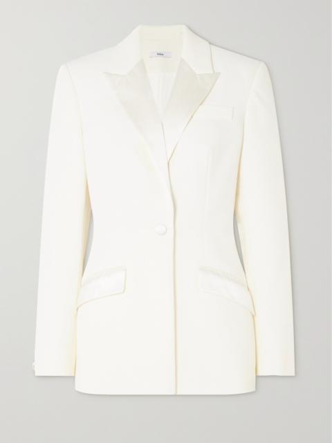 Arlene Satin-trimmed Stretch-crepe Blazer