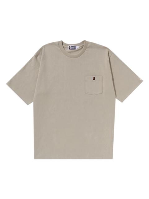 BAPE Ape Head One Point Relaxed Fit Pocket Tee 'Beige'