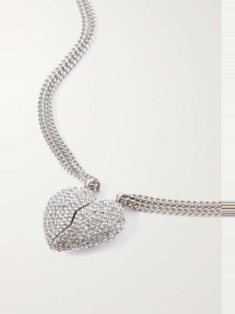 Lovelock set of two silver-tone crystal necklaces