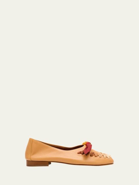 Juliol Foulard Leather Deconstructed Loafers