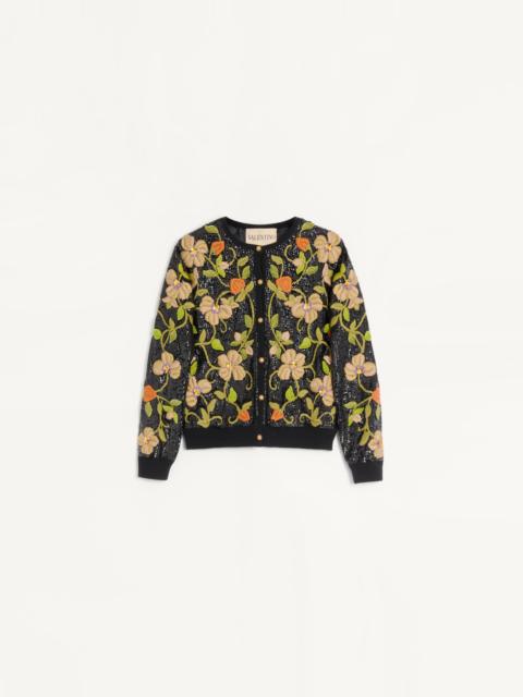 EMBROIDERED WOOL CARDIGAN