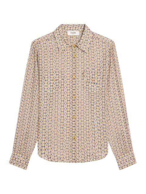 TILLY SHIRT IN WOOL AND SILK ETAMINE