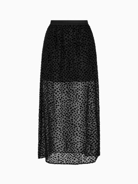 ASV JEU DE CARTES LONG SKIRT IN DEVORÉ TULLE