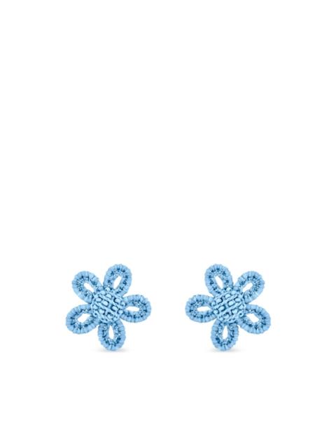 beaded flower earrings