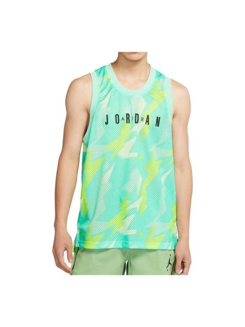 Air Jordan Jumpman Alphabet Numeric Printing Sports Breathable Basketball Vest Green CZ4740-675