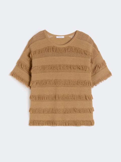 Oversized patterned viscose sweater - DESERT