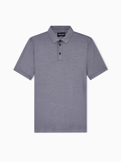 PURE VIRGIN-WOOL PIQUÉ POLO SHIRT