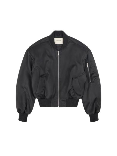 CROPPED BROAD BOMBER SUITING GREY