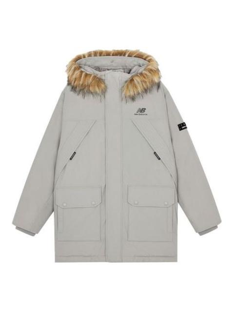 New Balance Street Style Logo Down Jacket 'Grey Brown' AMJ14304-ARF