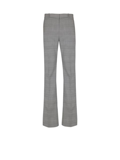 Darted trousers in Prince of Wales wool