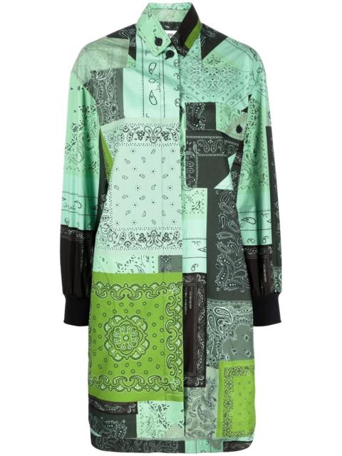 paisley-print shirt dress