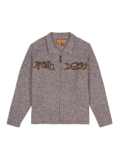 Rib Knit Cardigan - Brown Multi