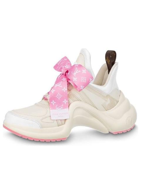 (WMNS) LOUIS VUITTON Archlight 1.0 Sneakers 'Beige with Pink Monogram Ribbon' 1ABB68