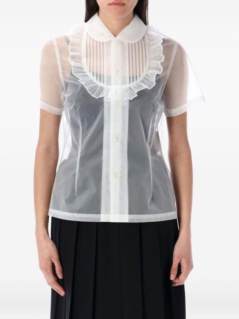 ruffled sheer shirt
