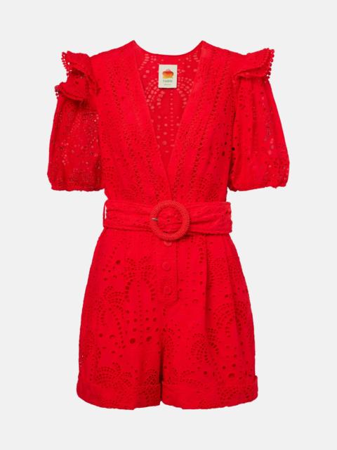 Broderie anglaise cotton romper