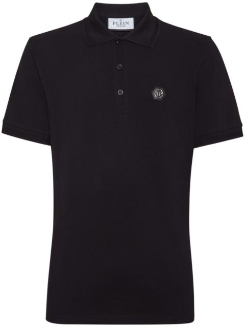 logo-patch cotton polo shirt