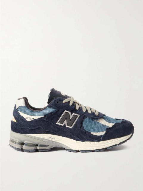 2002R Leather-Trimmed Suede and Mesh Sneakers