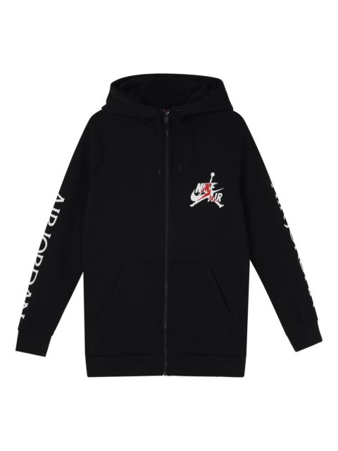 Air Jordan Jumpman Classics Logo Casual Sports Breathable hoodie Jacket Black DH9507-010