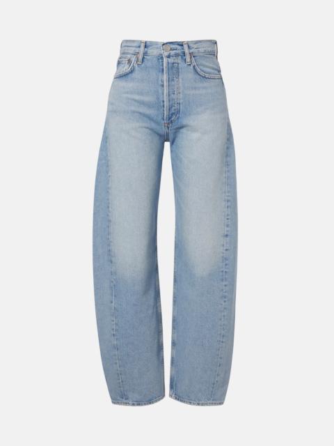 Luna faded barrel-leg jeans