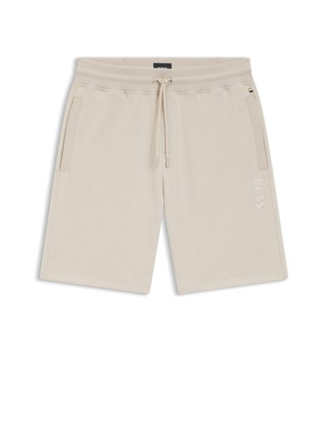 COTTON-TERRY SHORTS WITH CHAIN-STITCHED LOGO