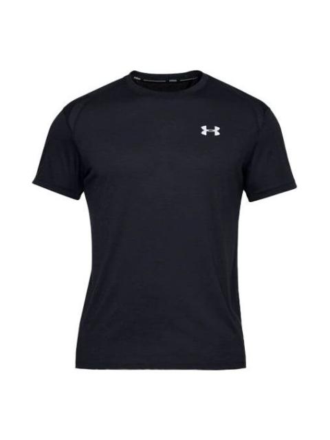 Men's Under Armour Streaker Series Running Sports Short Sleeve Black 1326579-001