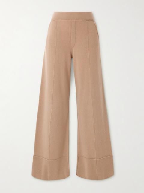 Wool And Cashmere-blend Wide-leg Pants