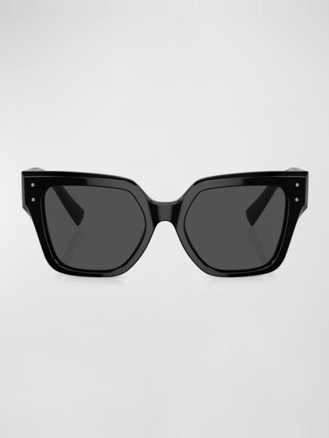 Monochrome Acetate & Plastic Butterfly Sunglasses