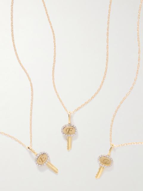 Home Sweet Home 10-karat Gold Diamond Necklace