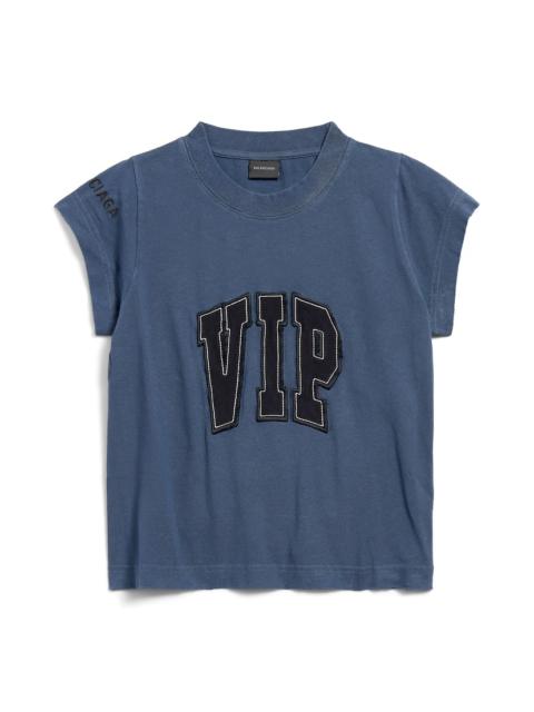 Women's Vip Team Logo Shrunk T-shirt in Dark Blue