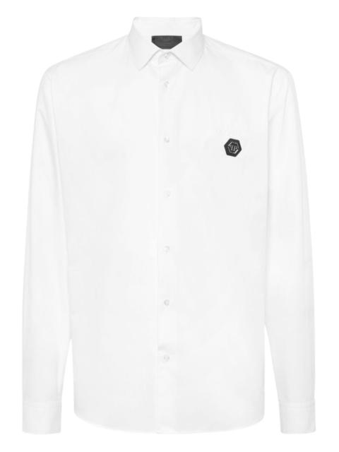 Sugar Daddy Cut Greatness logo-plaque shirt