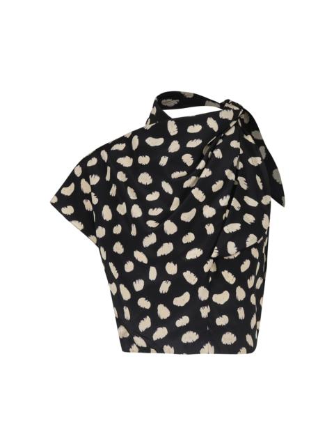 Silk Evening Current Top print