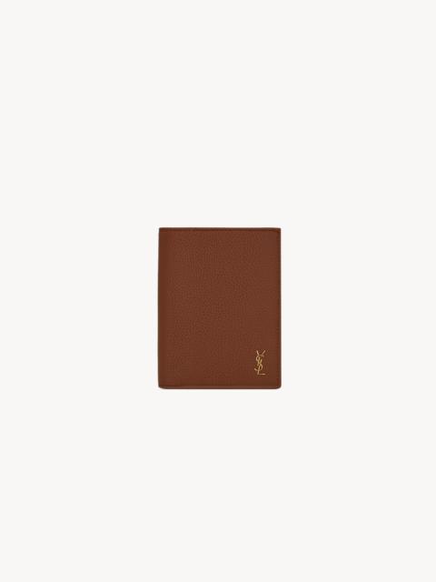 TINY CASSANDRE CREDIT CARD WALLET IN GRAINED LEATHER