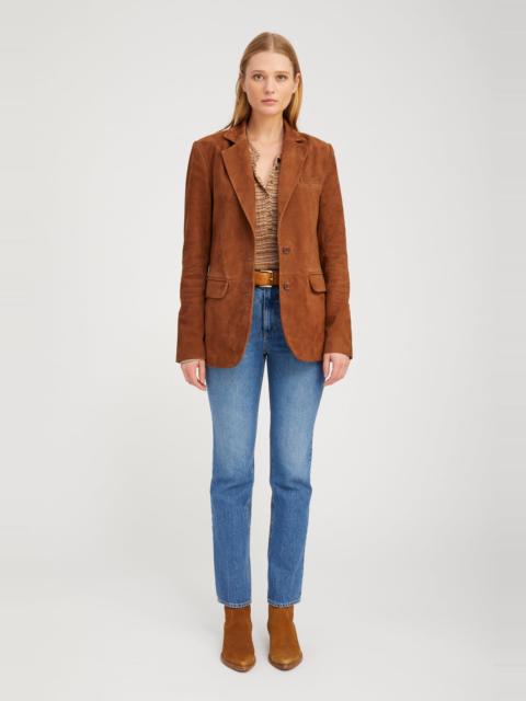 DARK COGNAC SUEDE CLASSIC BLAZER
