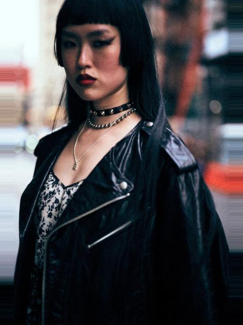 CREWNECK MOTO JACKET