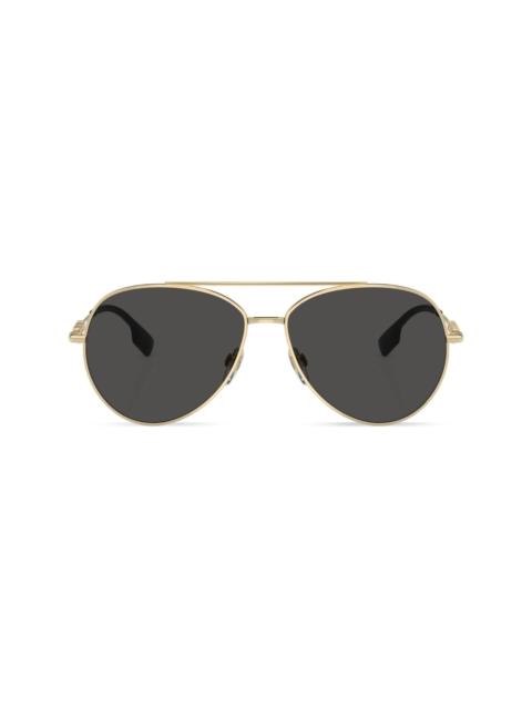 logo-plaque pilot-frame sunglasses