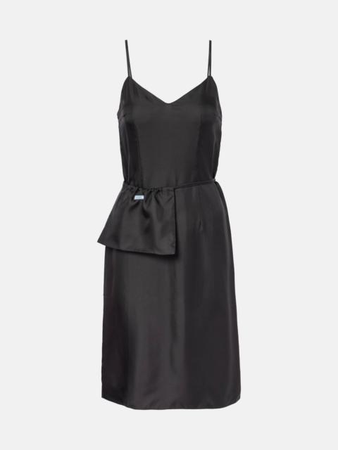 Silk twill slip dress