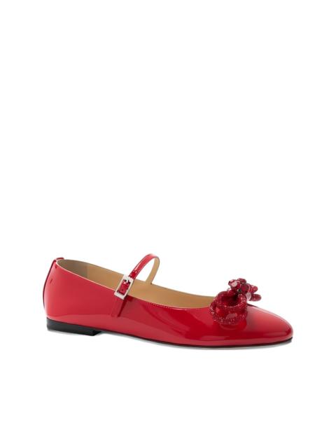 bow embellished ballet flats