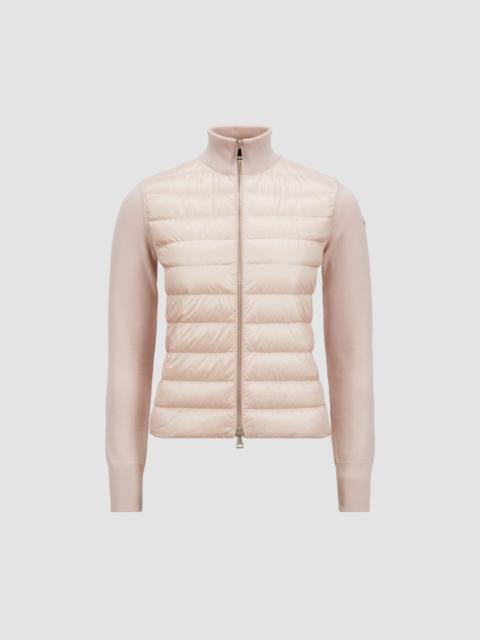 Padded Wool Zip-Up Cardigan