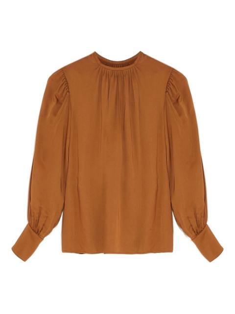 button-embellishment blouse