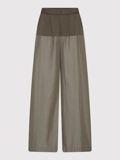 Relaxed Splice Pants - Khaki Pinstripe