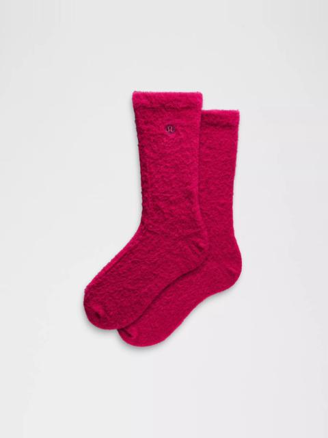 Unisex Fuzzy Crew Socks