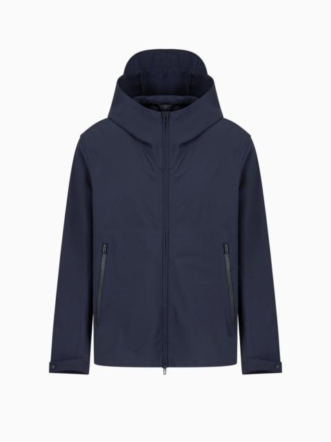 TRAVEL ESSENTIALS WATER-REPELLENT NYLON HOODED BLOUSON