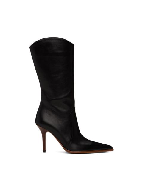 Black Ashley Mid-Calf Boots