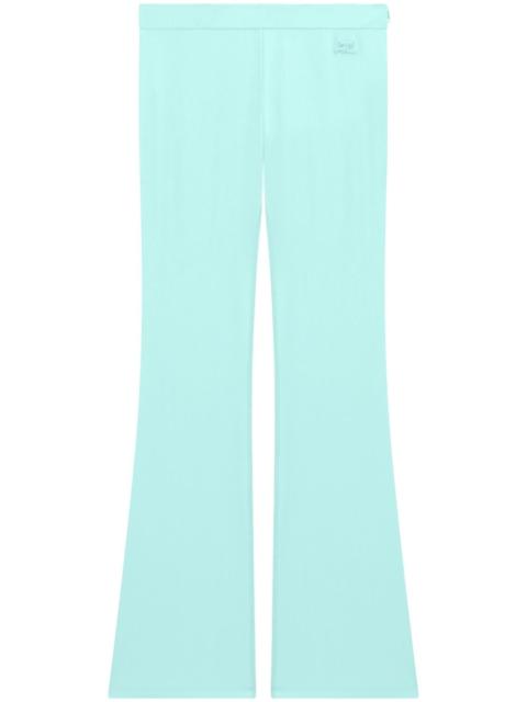 low-rise flared trousers