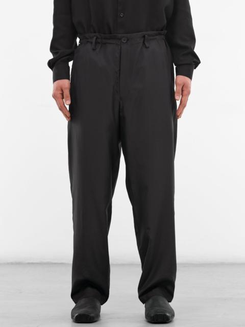 Black Silk Tapered Trousers