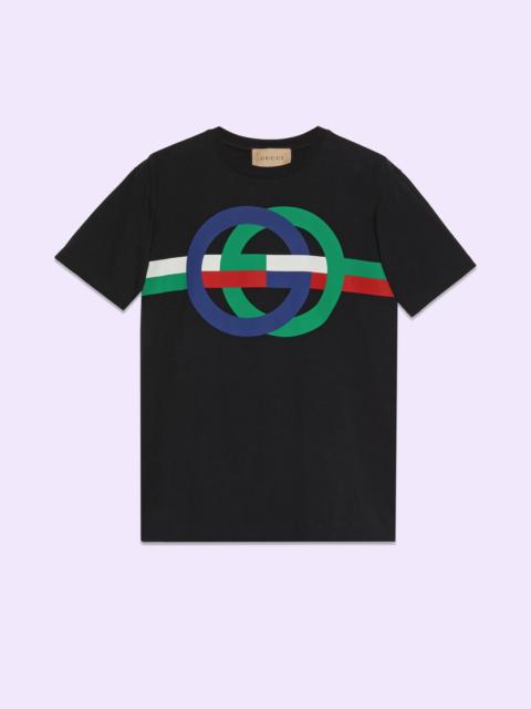Round GG print cotton T-shirt