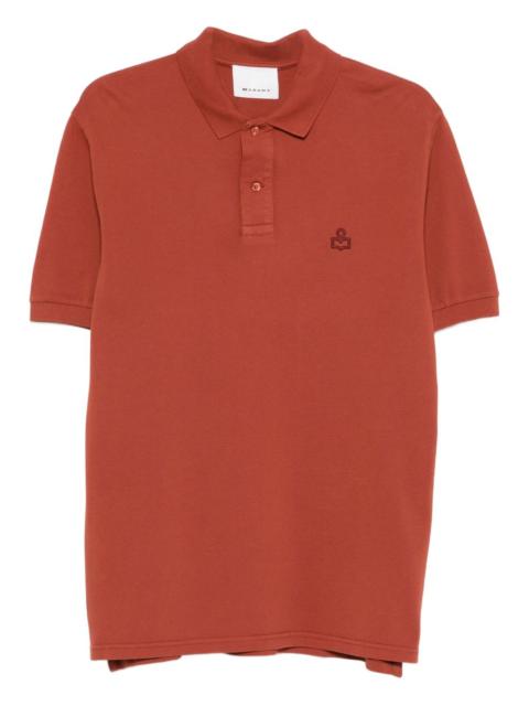 logo-embroidered polo shirt