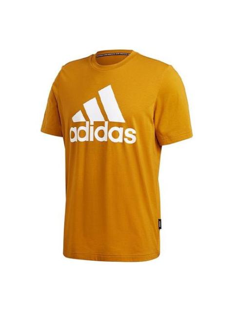 adidas Mh Bos Tee Letter Short-sleeve Tee Men Gold GC7347