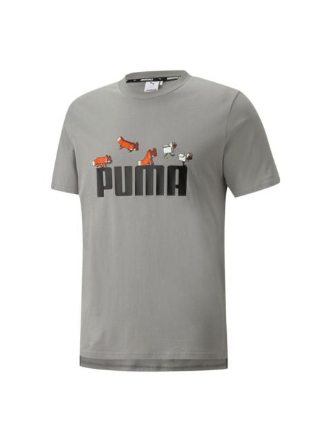 PUMA X Minecraft Graphic Tee 'Grey' 534374-76